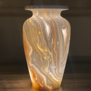 Unique Alabaster lamp - One Of A kind - Natural Holes - piece of art