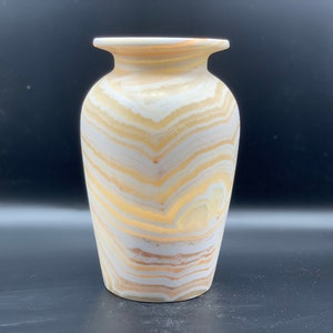 Alabaster vase - Egyptian Alanbaster - Handmade