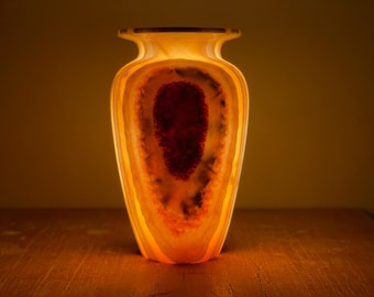 Alabaster table lamp/ unique stone / unique colors/ 100 % natural  - Egyptian Alabaster