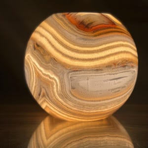 Alabaster table lamp / Unique piece of stone /  100 % natural  stone  - Egyptian Alabaster