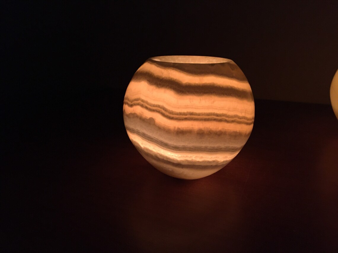 Alabaster Candleholder 4 votive tea light candles stone Etsy