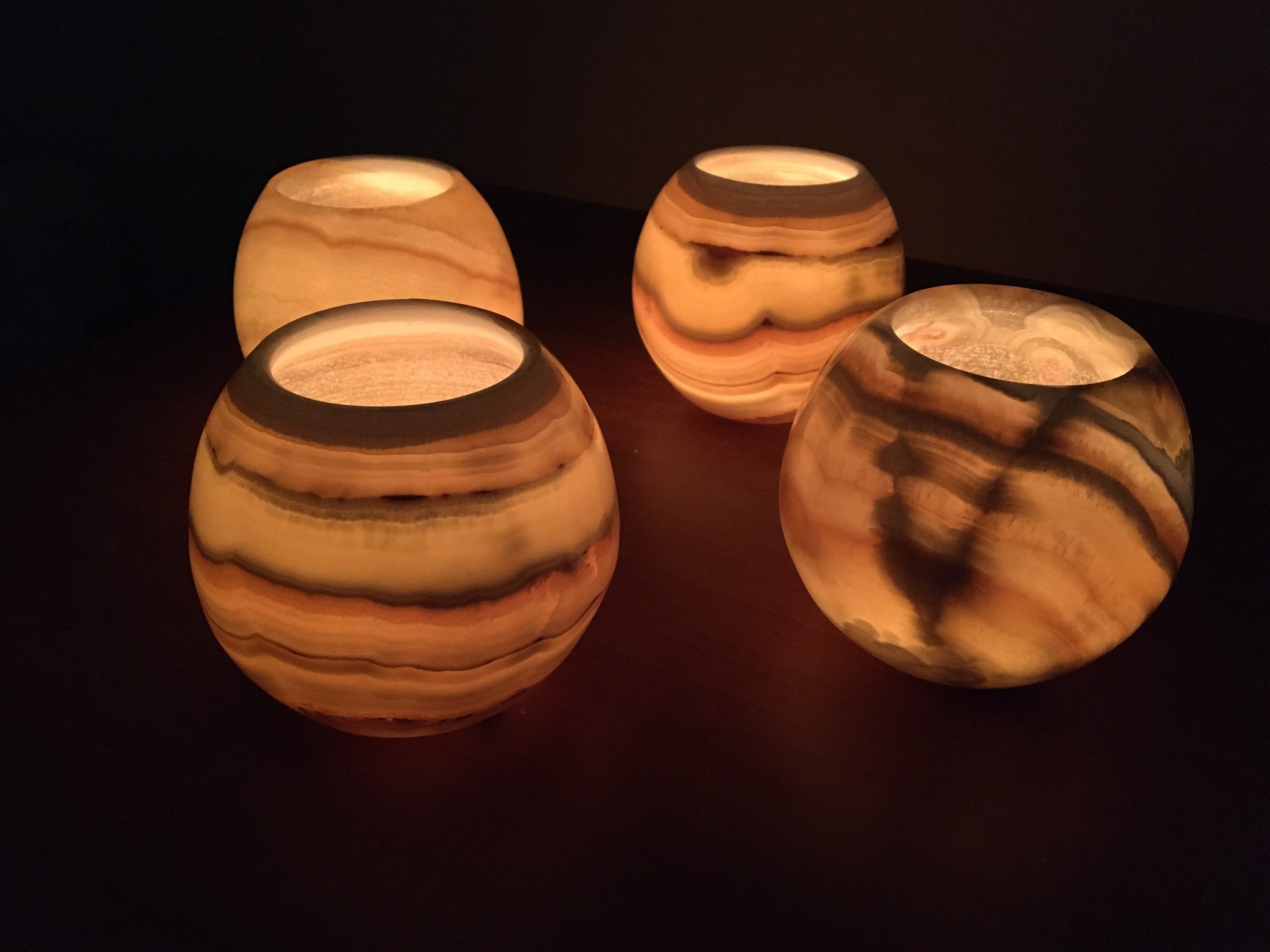 Alabaster Candleholder 4.72 votive tea light candles Etsy