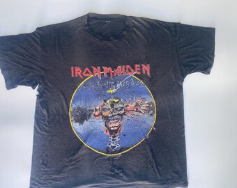 1988 Irom Maiden senventh son of a seventh son vintage t-shirt size xl