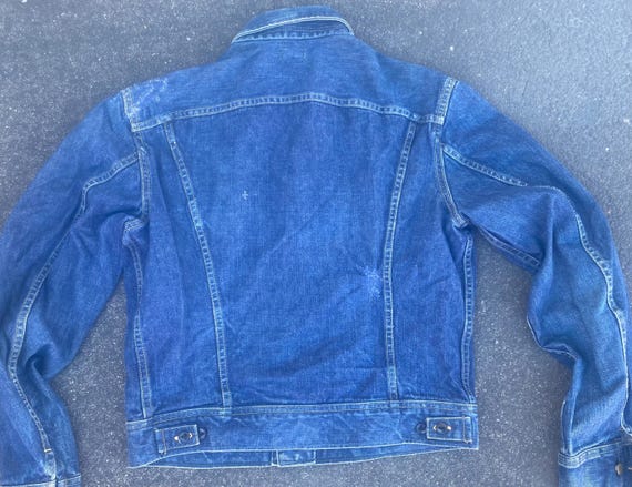Lee sanforized 101-J 1950's unión made Indigo den… - image 2