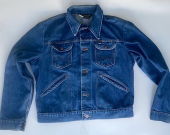Wrangler 1980’s 4 pocket US made denim jacket size 44