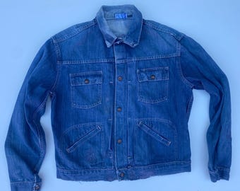 Roebucks Sears 1950’s pleated sanforized vintage jacket size 46