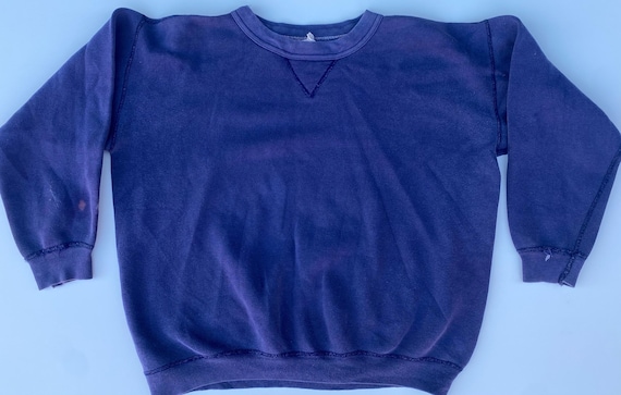 1950's Authentic Vintage “V” Front Blank Plain Sweatshirt