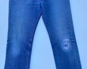 Levi's 517 boot cut 1980"s US made orange  tag vintage jeans size 34