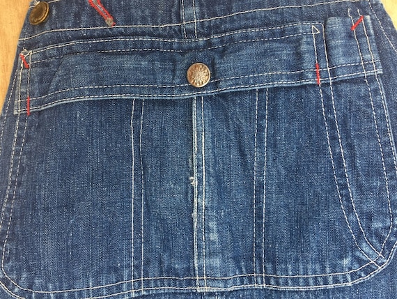 1930/40’s índigo denim vintage work bib overalls … - image 7