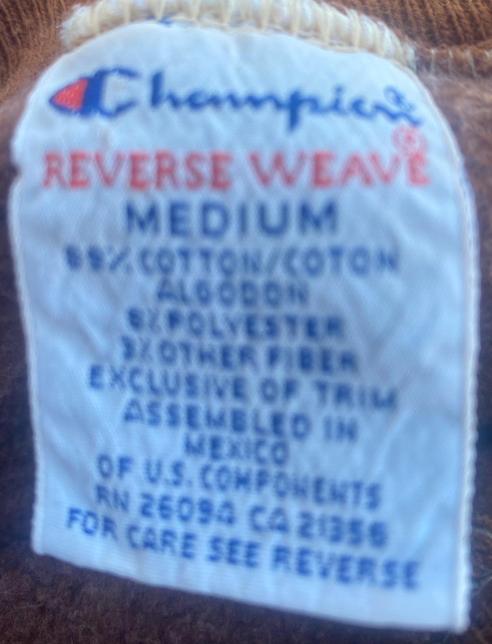 1990's Champion Reverse Weave Mexico Made Vintage Sweatshirt Size
