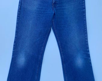 Levi's 517 boot cut jaren 80 in de VS gemaakt oranje label vintage jeans maat 34