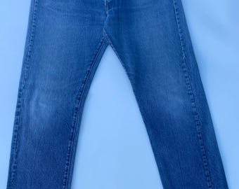 Levi's 501 button fly 1980"s US made transitional  vintage jeans size 34