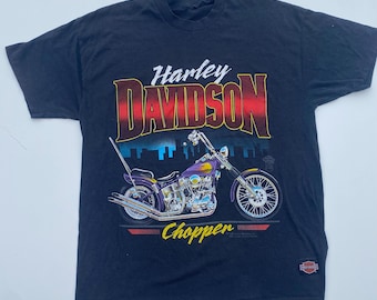 1980’s Harley Davidson chopper  vintage t-shirt size L