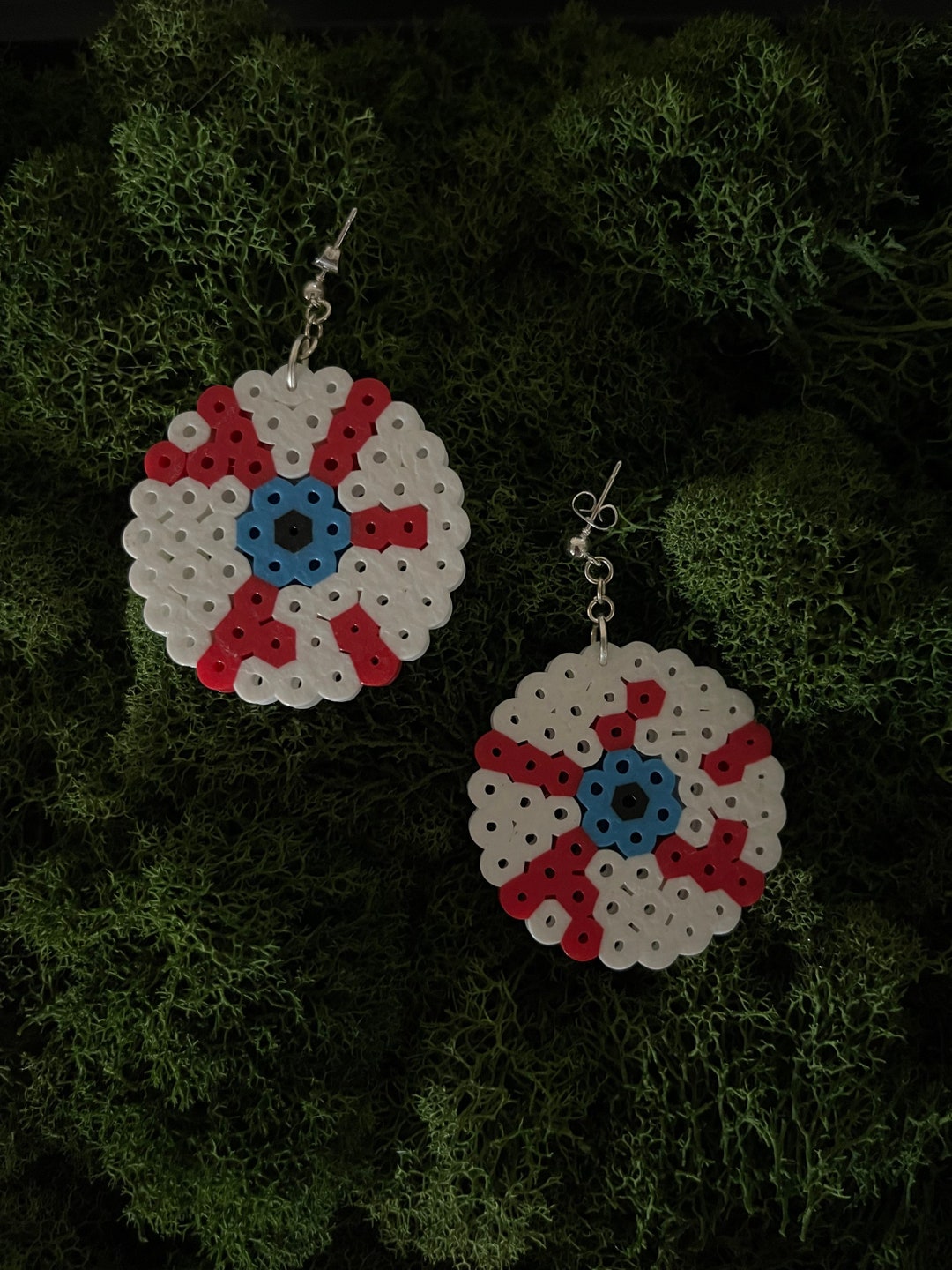 Halloween Spooky Eyeball Perler Bead Earrings Etsy