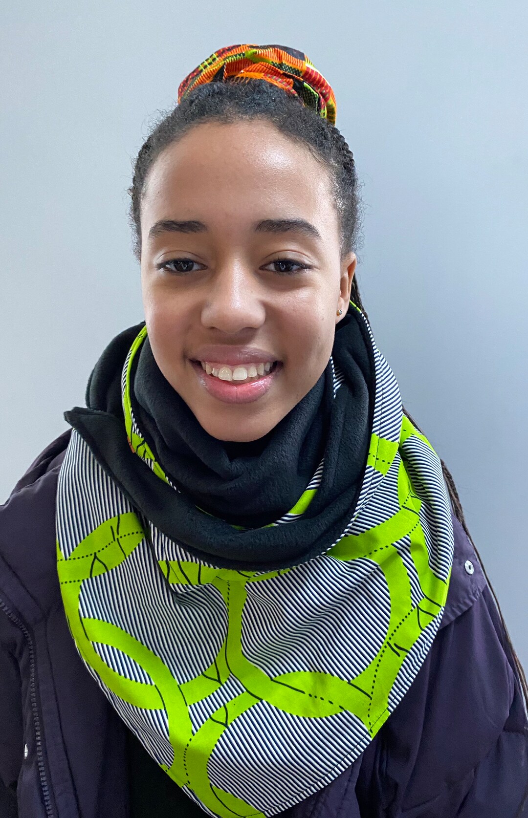 African Print Fleece Lined Neck Warmer Scarf Etsy