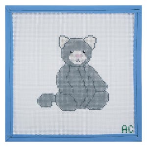 Cat Needlepoint Canvas | Hand Painted Needlepoint Canvas