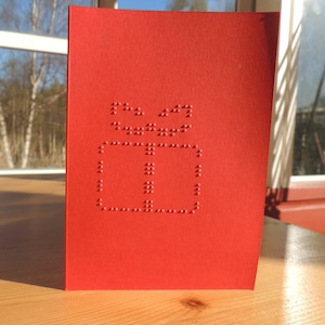 Carte d'anniversaire tactile amusante pour les aveugles avec votre message en braille personnalisé à l'intérieur