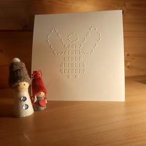 carte de voeux ange tactile sur laquelle vous pouvez ajouter un message personnel à écrire en braille