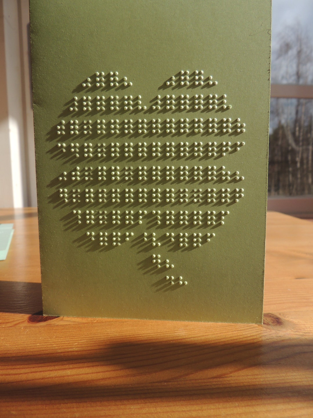 Lucky Shamrock Greeting Card for the Visually Impaired Dot Etsy UK