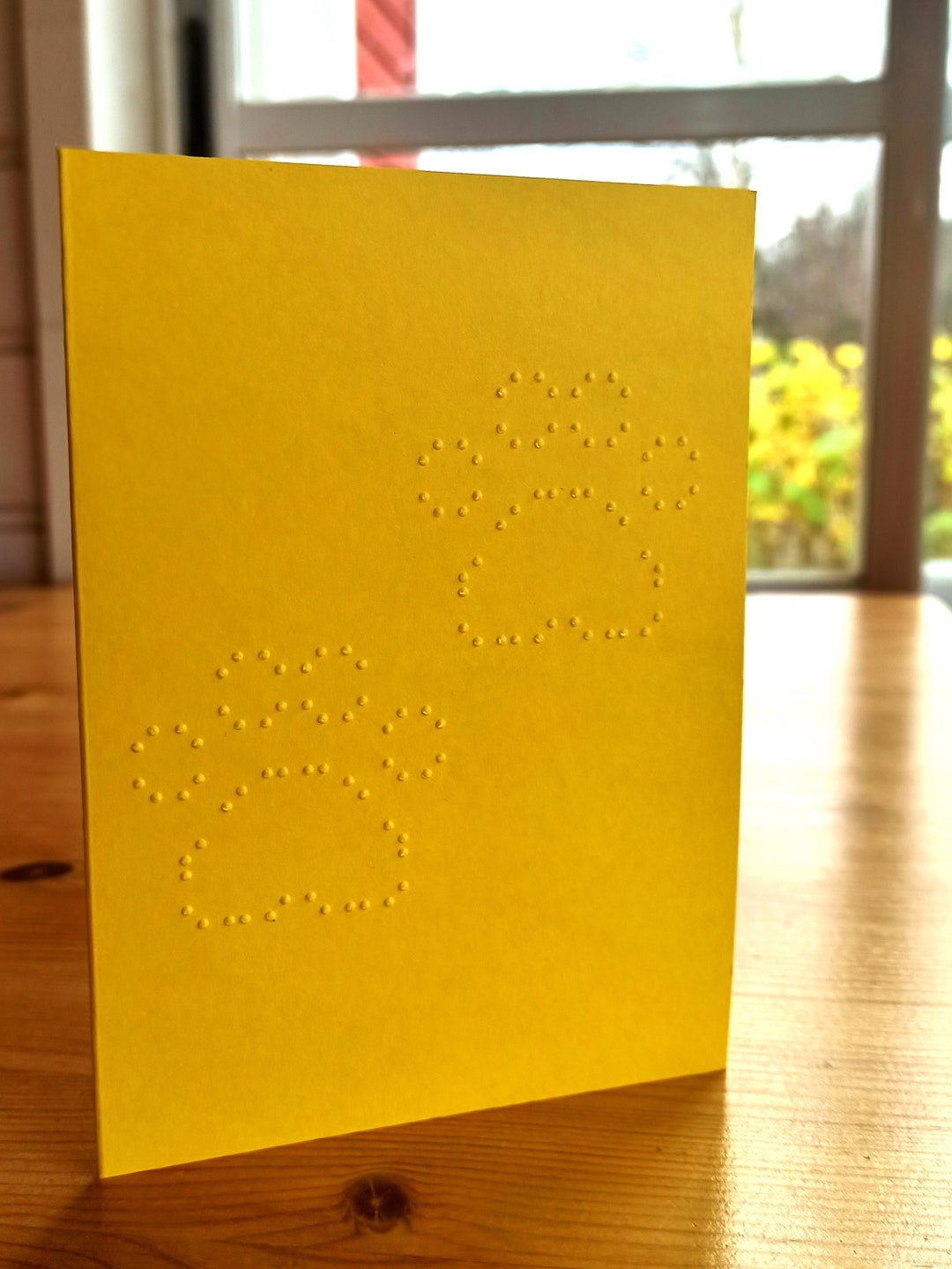 Tactile Greeting Card for the Blind With a Picture of Dog Paws Etsy