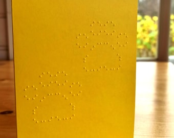 Partagez un message qui attire l'attention avec une carte tactile personnalisable en braille pour les aveugles et les malvoyants