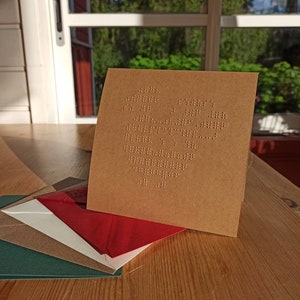 Carte de vœux amusante en braille pour l'Action de grâces, personnalisez votre carte avec votre propre message