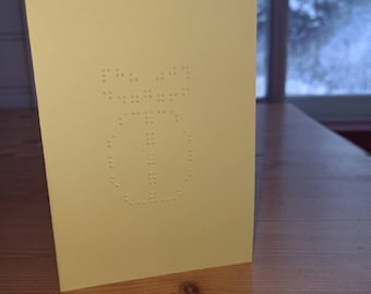 braille easter egg card with custom message inside