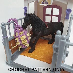 Häkelanleitung | Heunetz für Schleich Pferde | Detaillierte Schritte mit Fotos