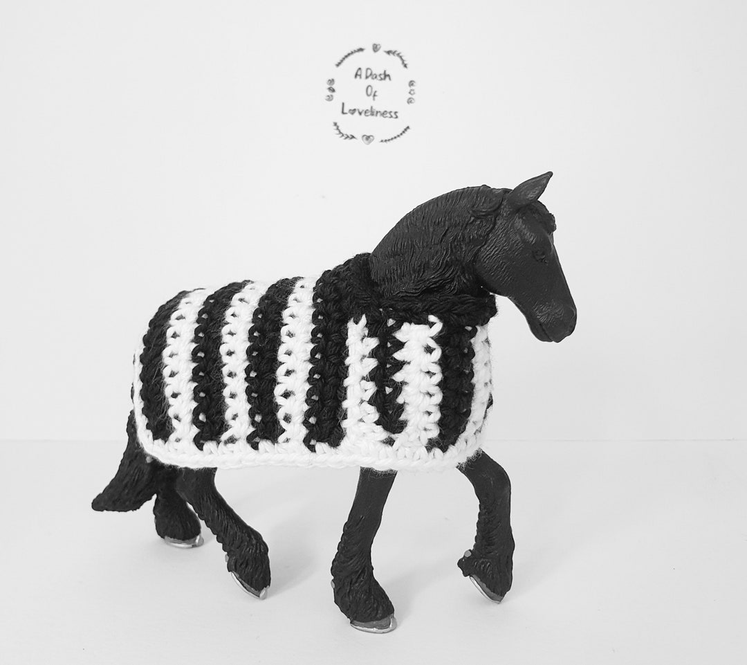 Zebra Rug for Schleich Horse Black and White Stripes Etsy
