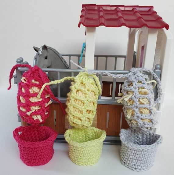 Hay Net and Bucket Set for Schleich Horse Selection of Etsy