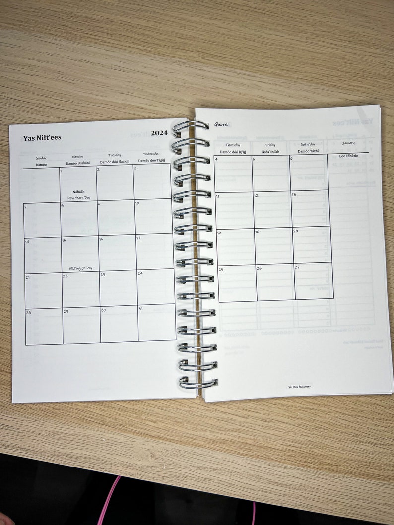 2024 Navajo Weekly Planner Vertical Layout Etsy