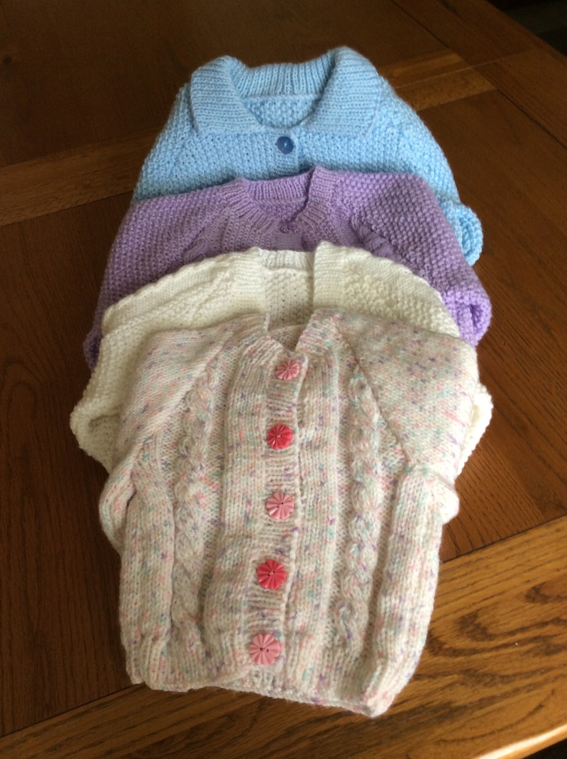 Hand Knitted Aran Jumpers and Cardigans for Kids Etsy