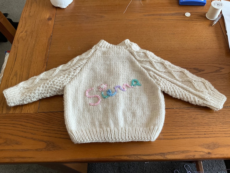 Hand Knitted Aran Jumpers and Cardigans for Kids Etsy