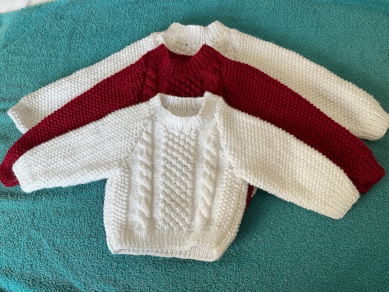 Hand Knitted Aran Jumpers and Cardigans for Kids Etsy
