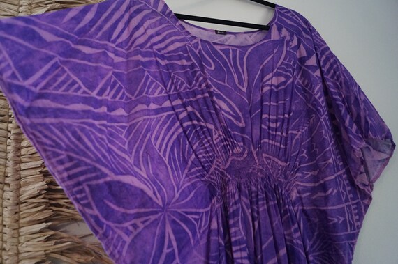 Vintage Lightweight Purple Kaftan Coverup Size Me… - image 2