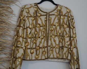 gold beaded jacket