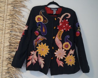 Vintage Sandy STARKMAN Embroidered Jacket / Small Medium Size - Etsy