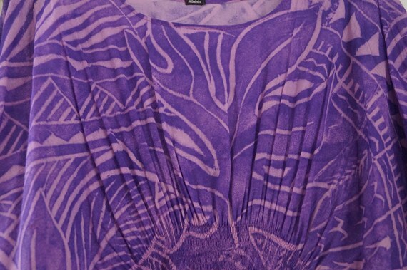 Vintage Lightweight Purple Kaftan Coverup Size Me… - image 4