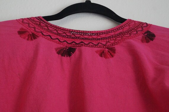 Heavily Embroidered Colorful Mexican Peasant Blou… - image 7