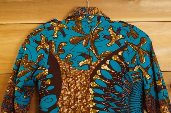 Dutch Wax Print Motorcycle Jacket XS, African Bir… - image 9