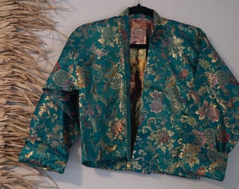 Blue Brocade Jacket - Etsy