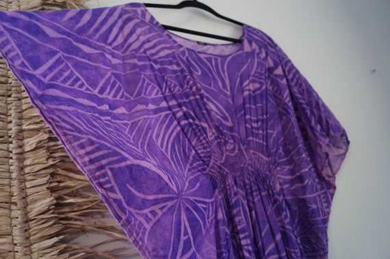 Vintage Lightweight Purple Kaftan Coverup Size Me… - image 5