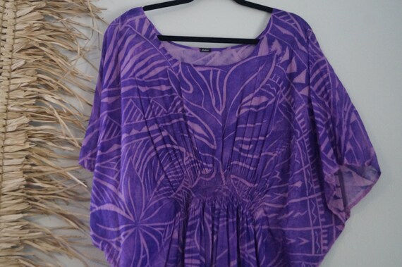 Vintage Lightweight Purple Kaftan Coverup Size Me… - image 1