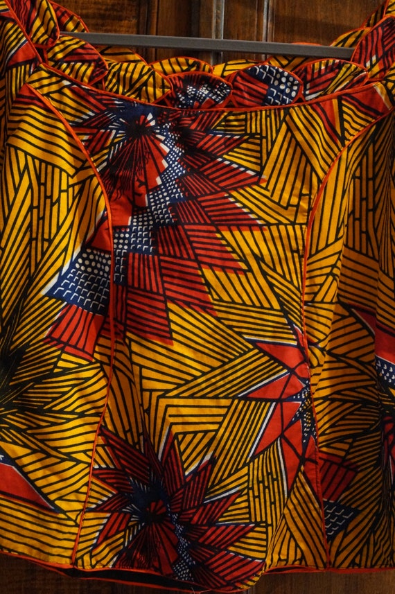 Vintage African Print Blouse Size Medium, Dutch W… - image 8