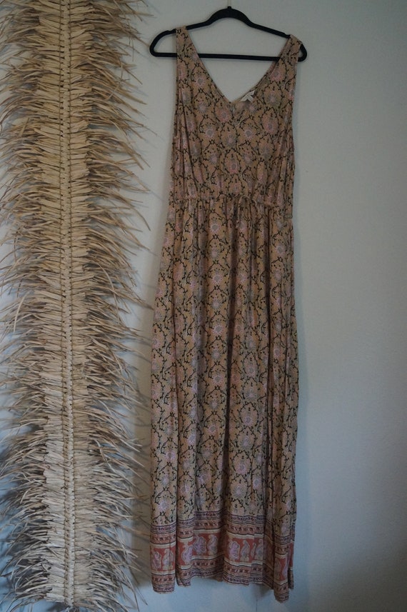 Lucky Brand Bohemian Sleeveless Indian Maxi Dress… - image 2