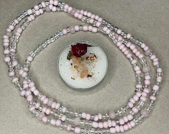 Sweet On Me Rose Quartz Enchanted Waist Bead Set