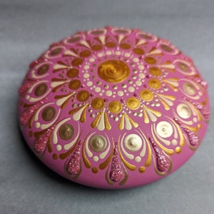 Mandalastein aus Keramik handgemacht / Achtsamkeitsstein / Yoga / Meditation / Briefbeschwerer / Glücksbringer / Wohndeko / Handschmeichler