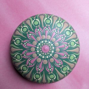 Mandalastein aus Keramik handgemacht / Achtsamkeitsstein / Yoga / Meditation / Briefbeschwerer / Glücksbringer / Wohndeko / Handschmeichler