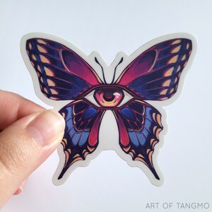 Borboleta rabo de andorinha | Adesivos espirituais de mau-olhado | Adesivos de bruxa | Adesivos legais