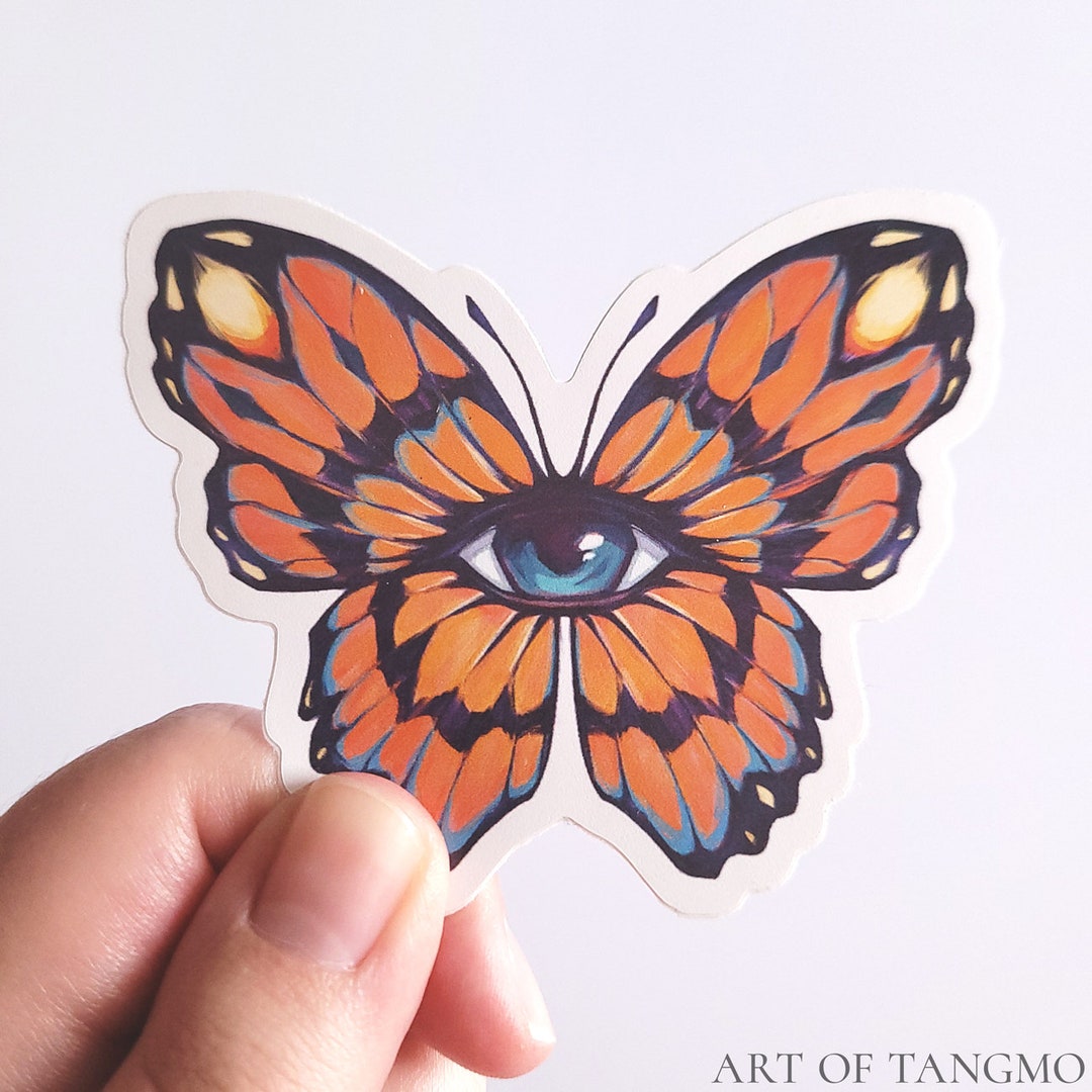 Monarch Butterfly | Evil Eye Spiritual Stickers | Witch Stickers | Cool ...
